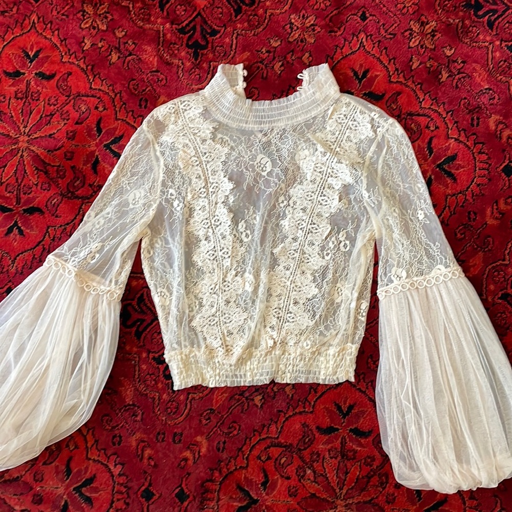 Ivory lace top